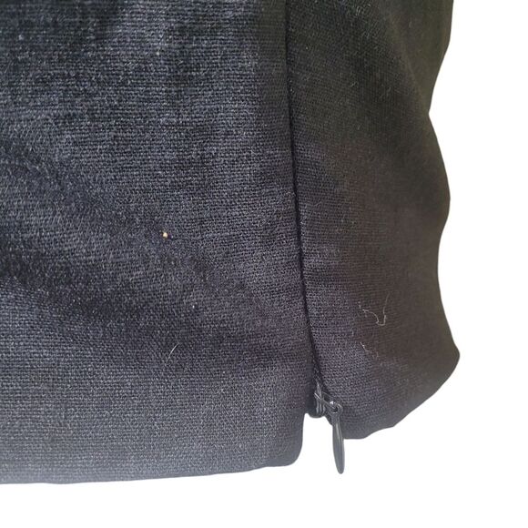 Express Linen-Blend Ruffle Cutout Back Peplum Tank Womens XS Black Top 028631050 - Picture 8 of 10